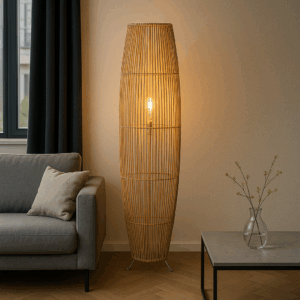 Staande Lamp |  Rotan | Komo | Bohemian woonstijl | Woonkamer | Slaapkamer
