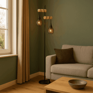 Vloerlampen | Iluzzia Monah | Industrieel | Zwart | Woonkamer | Eetkamer