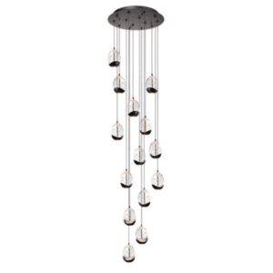 Highlight - Transparant Egg - Hanglamp - LED - 50 x 50  x 350cm - Zwart