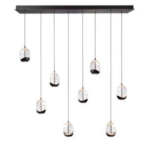Highlight - Transparant Egg - Hanglamp - LED - 115 x 18  x 150cm - Zwart