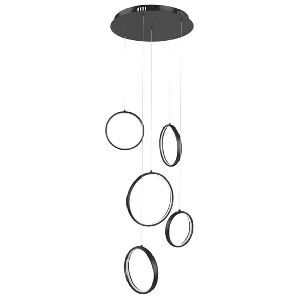 Highlight - Olympia - Hanglamp - LED - 45 x 45  x  210cm - Zwart