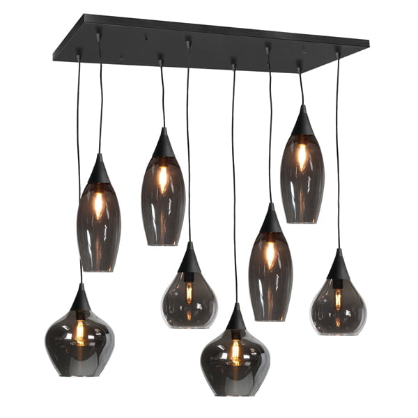 Highlight - Cambio - Hanglamp - E14 - 94 x 40  x  190cm - Zwart