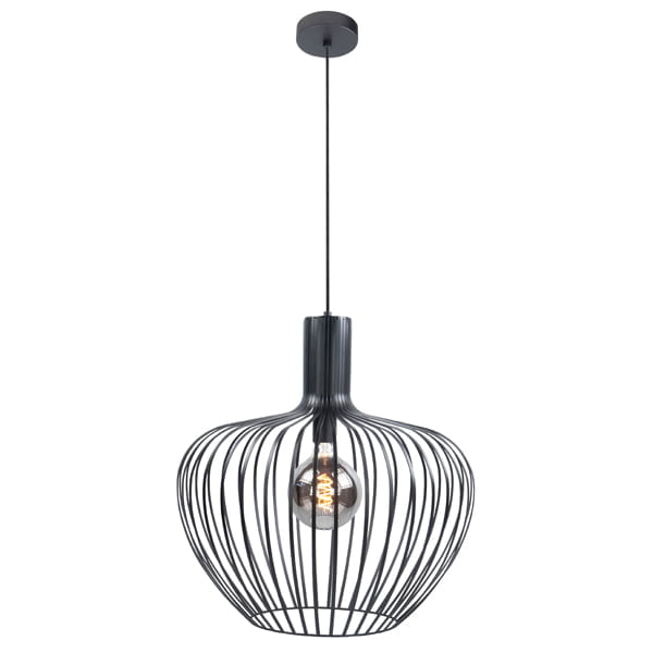 Highlight - Mela - Hanglamp - E27 - 50 x 50  x  190cm - Zwart