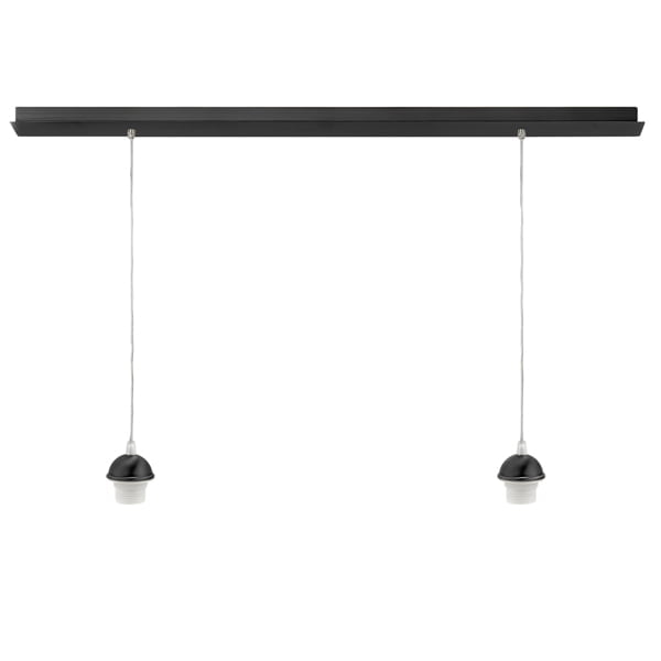 Highlight - Balk - Hanglamp - E27 - 40 x 40  x  125cm - Zwart