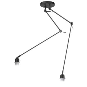 Highlight - Rod - Plafondlamp - E27 - 20 x 20  x  130cm - Zwart