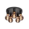 Highlight - Basic - Plafondlamp - E27 - 30 x 30  x 20cm - Zwart