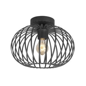 Highlight - Bolato - Plafondlamp - E27 - 30 x 30  x 23cm - Zwart