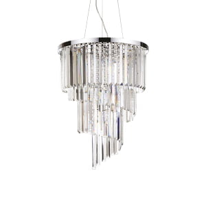 Ideal Lux - Carlton - Hanglamp - Metaal - E14 - Chroom-166247-10