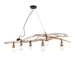 Ideal Lux - Driftwood - Hanglamp - Hout - E27 - Bruin-180922-10