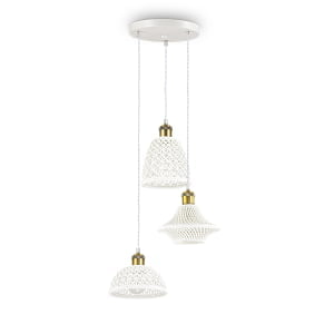 Ideal Lux - Lugano - Hanglamp - Metaal - E27 - Wit-206875-10