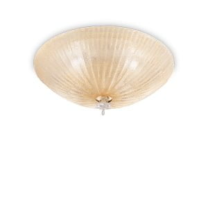 Ideal Lux - Shell - Plafondlamp - Metaal - E27 - Oranje-140186-10