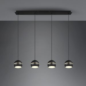Industriële Hanglamp  Fletcher - Metaal - Zwart-313300432