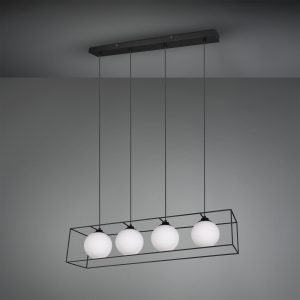 Industriële Hanglamp  Gabbia - Metaal - Zwart-R30404032