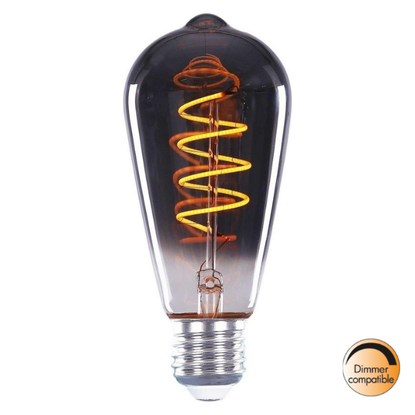 Ontbering Misverstand overstroming Highlight – Exclusive collection – Filament lamp E27 – Smoke – 3 step  dimming – 9W – 2200 Kelvin – Warm licht – Ø6.4cm – De Lampenbaas