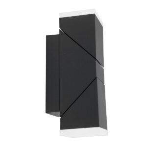Moderne Wandlamp Alto Zwart 2-lichts