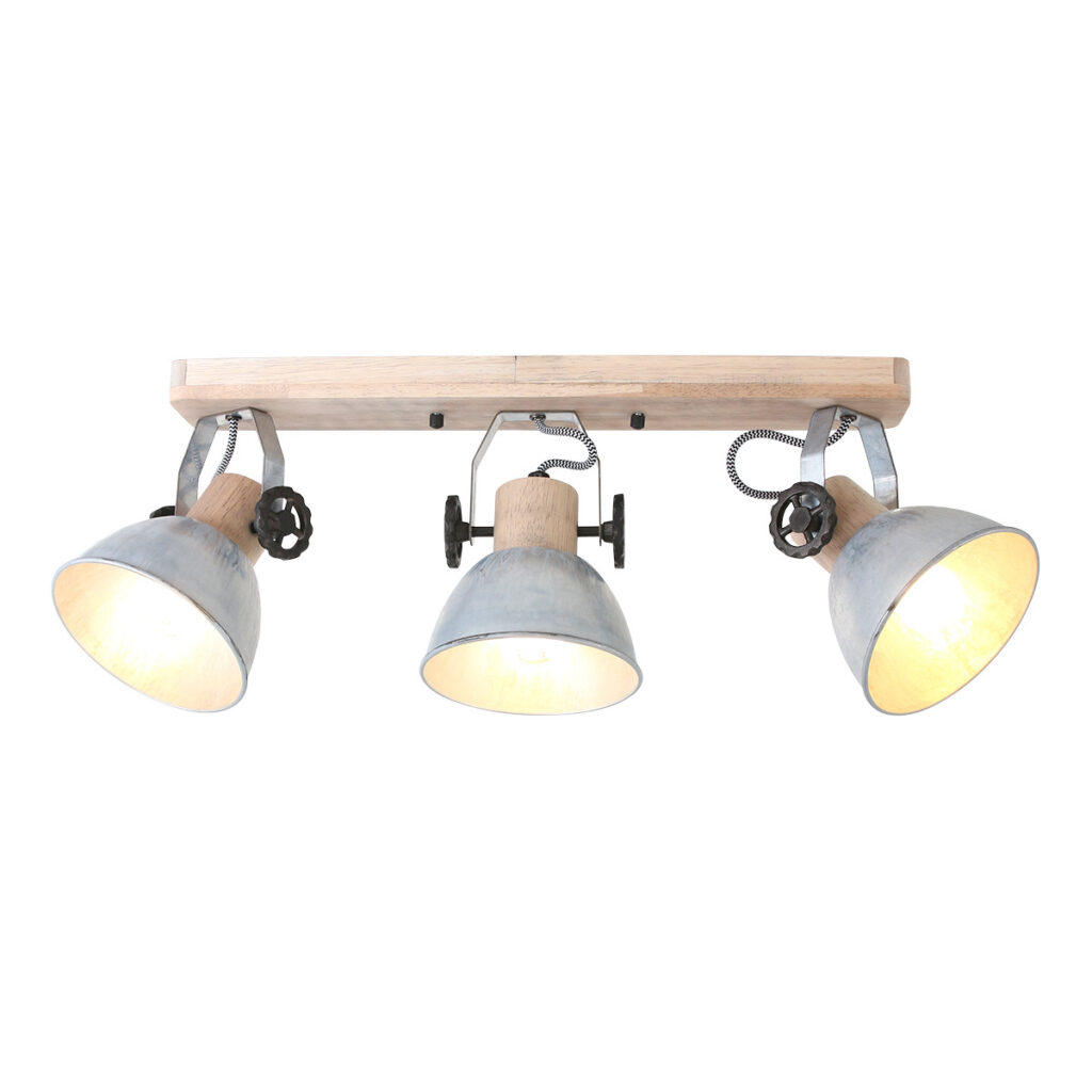 Spot Sterre Modern 3 lichtpunten Hout
