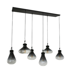Hanglamp Vince Modern 6 lichtpunten Zwart