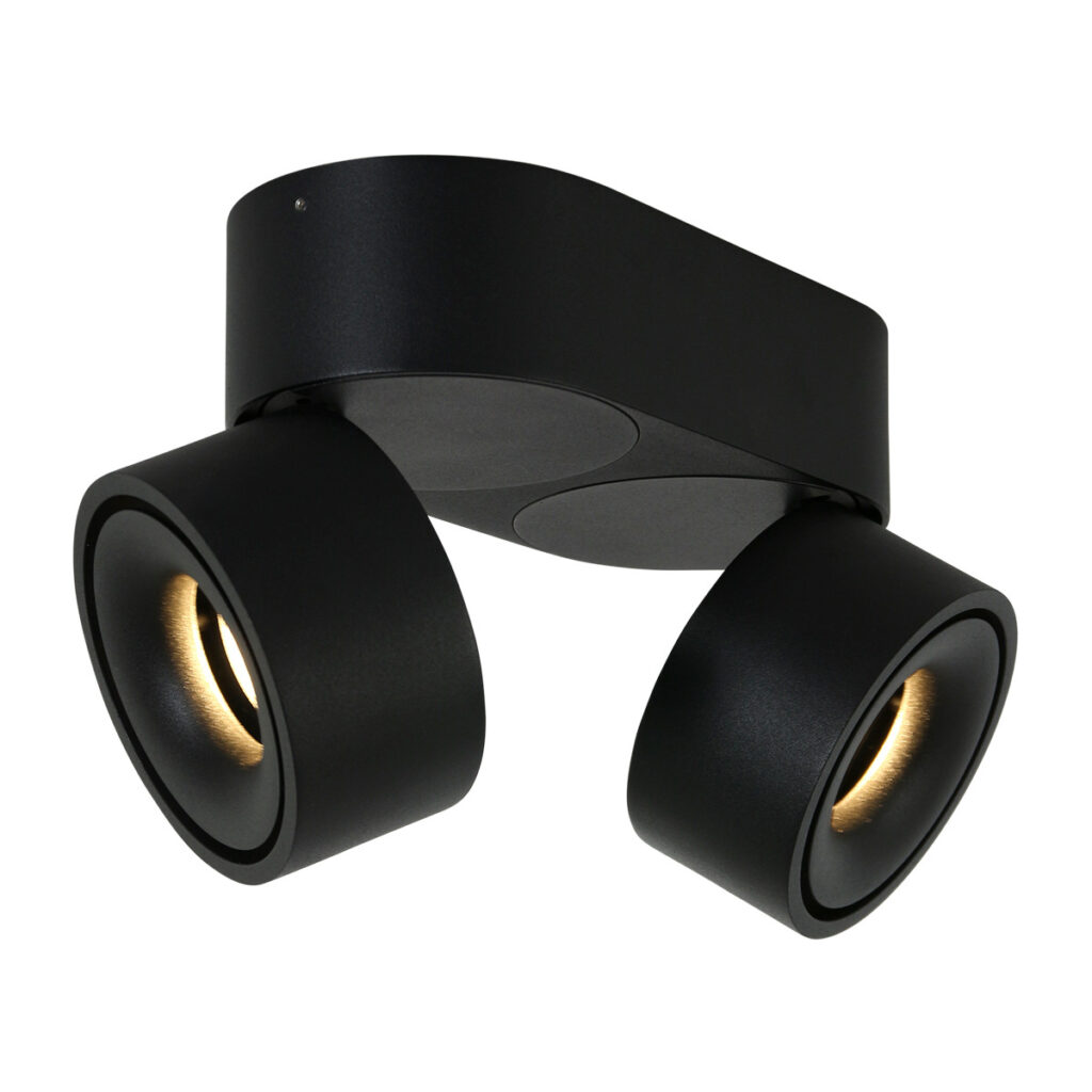 Spot Fez modern 2 lichtpunten Zwart