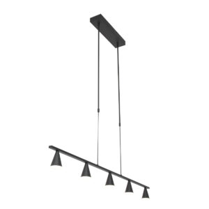 Hanglamp Milou modern 5 lichtpunten Zwart