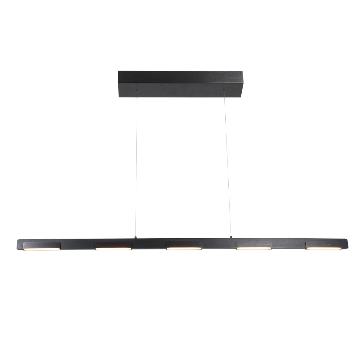 Hanglamp Bo modern 7 lichtpunten Zwart