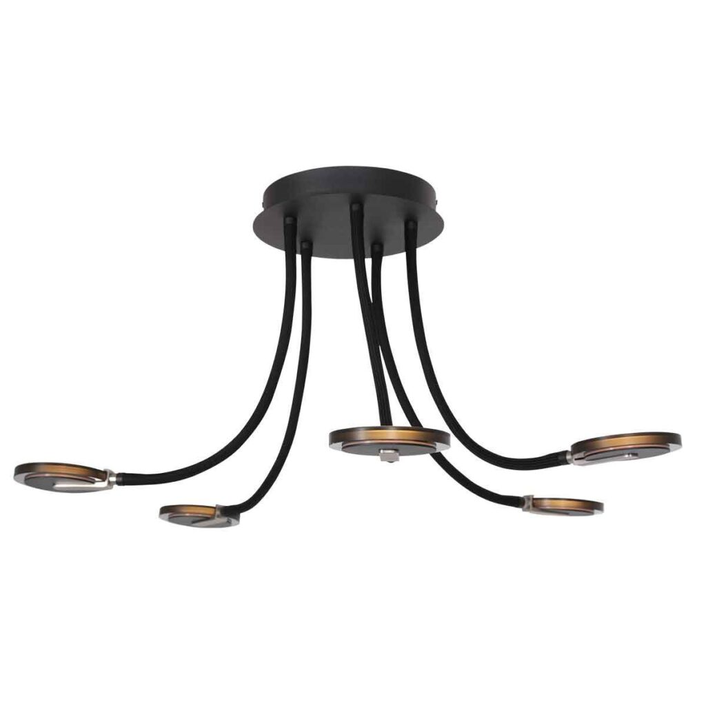 Plafonniere Noa Modern 5 lichtpunten Transparant