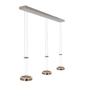 Moderne Hanglamp Aurora Staal 3-lichts
