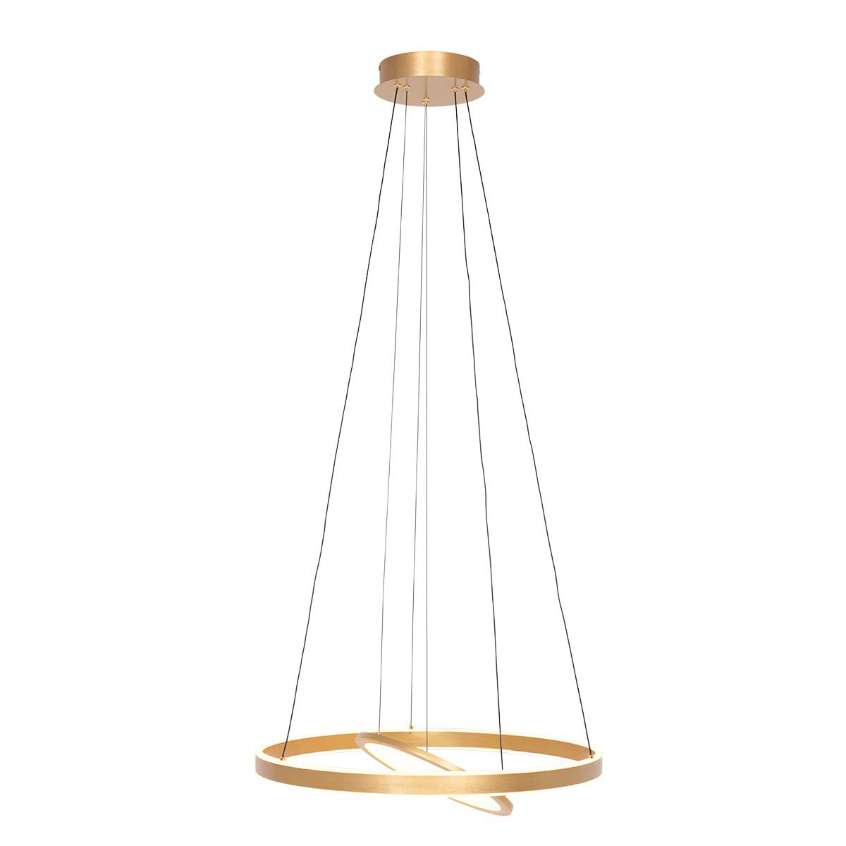 Hanglamp Ringlux Modern 2 lichtpunten Goud