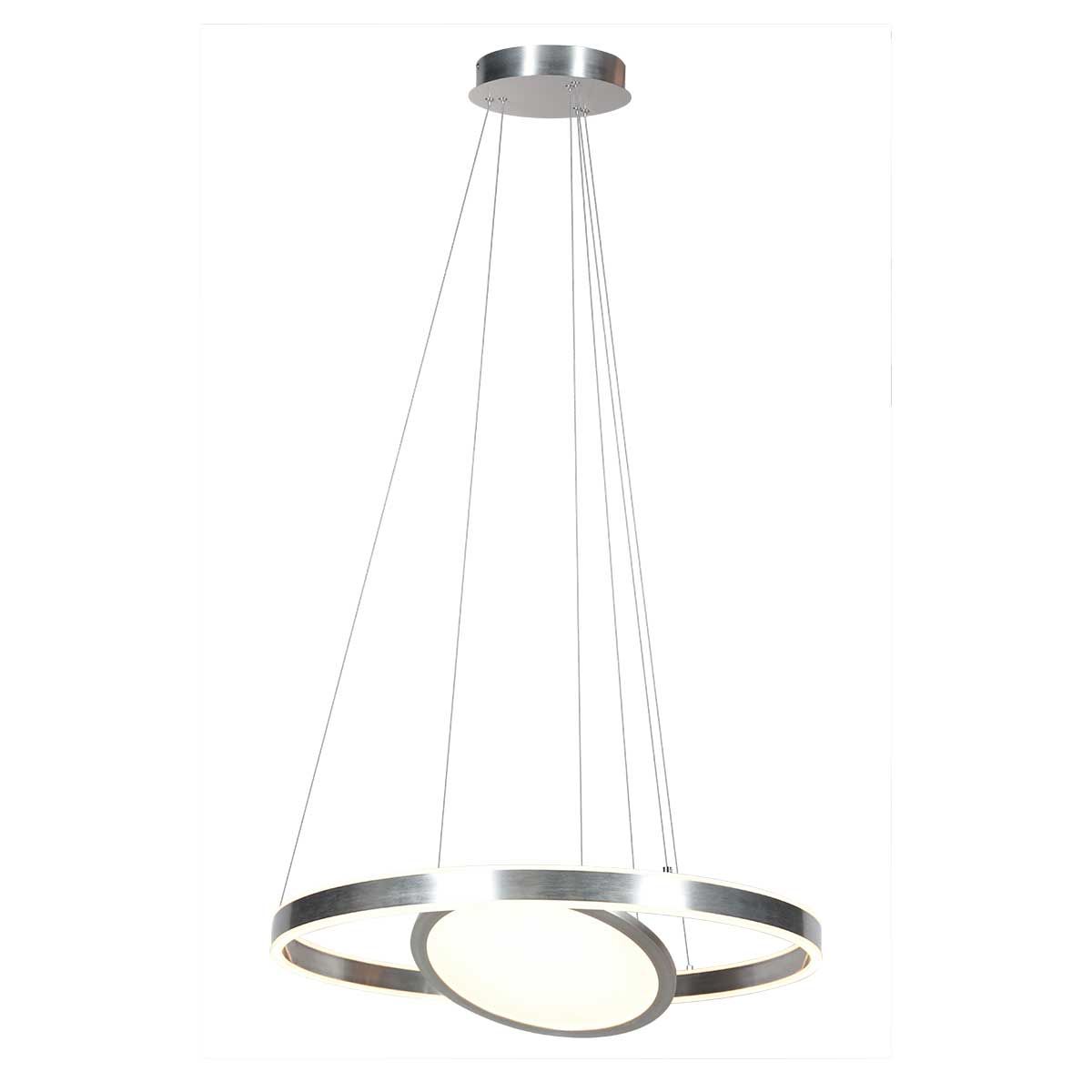 Hanglamp Ringlux modern 3 lichtpunten Staal