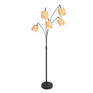 Vloerlamp Fleur Modern 5 lichtpunten Naturel