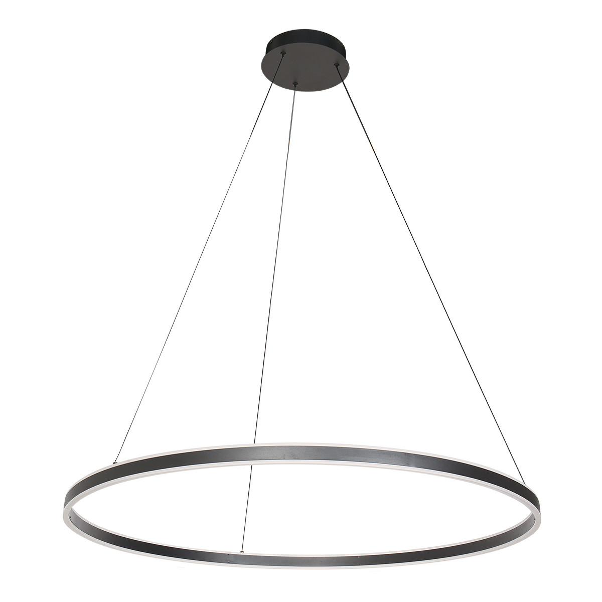 Hanglamp Ringlux modern 2 lichtpunten Zwart