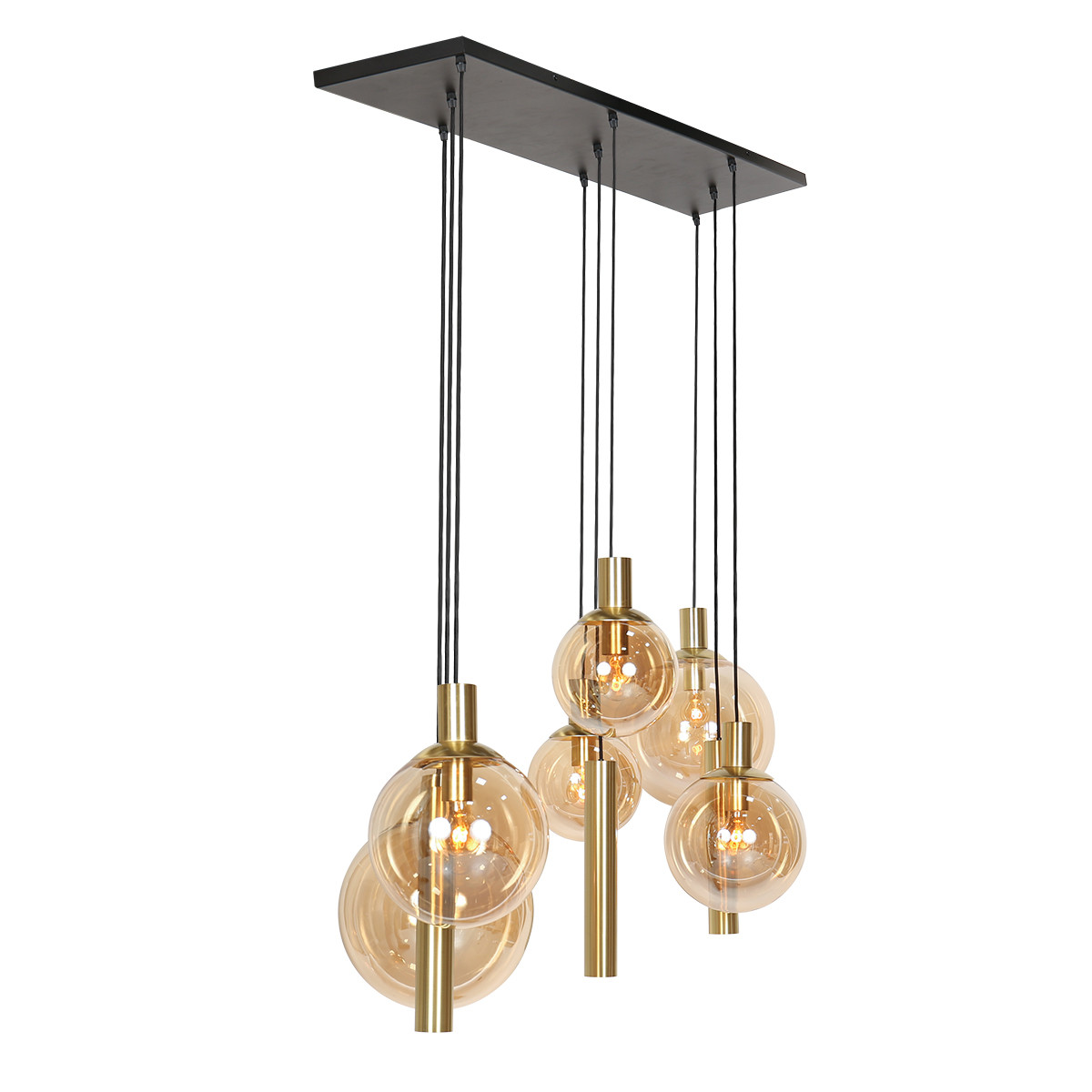 Hanglamp Esmee Modern 9 lichtpunten Messing