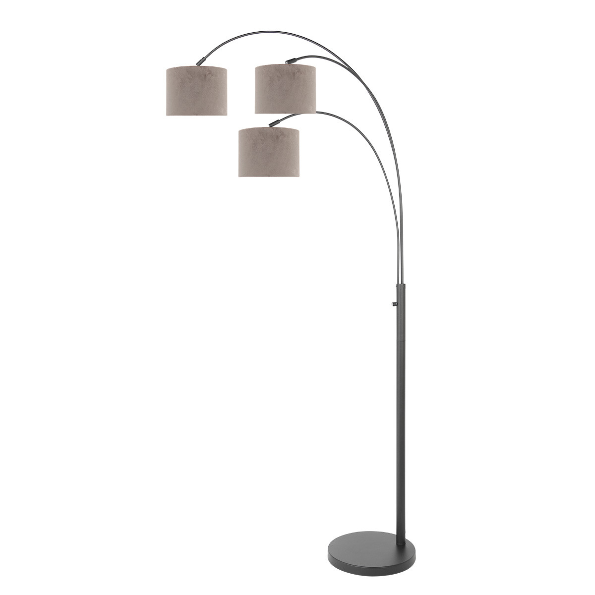 Vloerlamp Niek klassiek 3 lichtpunten Taupe