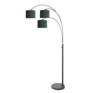 Vloerlamp Niek modern 3 lichtpunten Groen