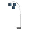 Vloerlamp Niek Modern 3 lichtpunten Blauw
