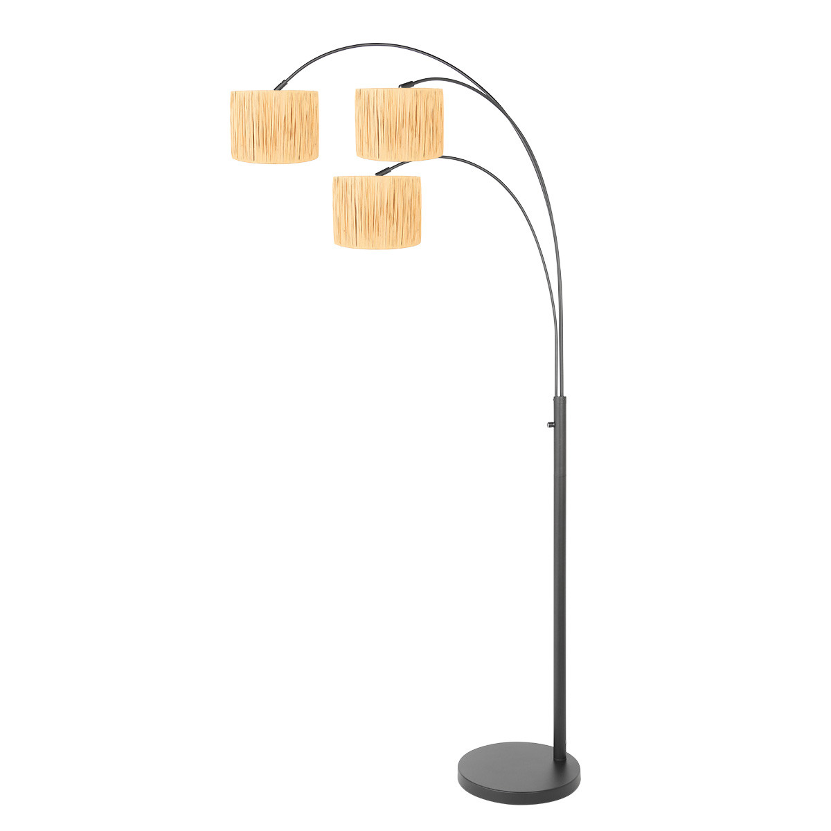 Vloerlamp Niek Modern 3 lichtpunten Naturel