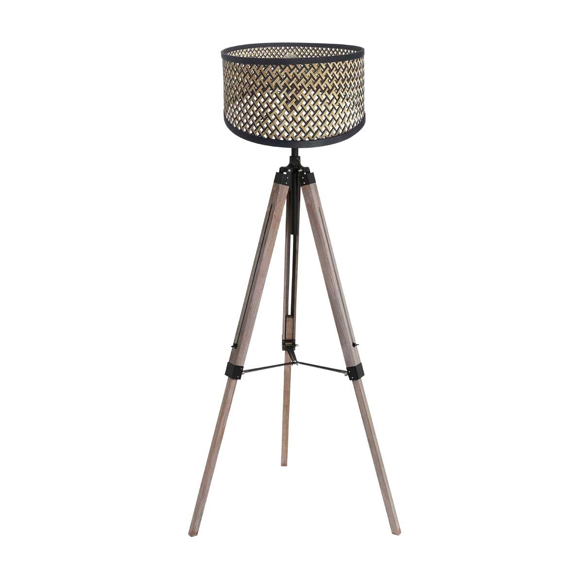 Vloerlamp Triek modern Hout