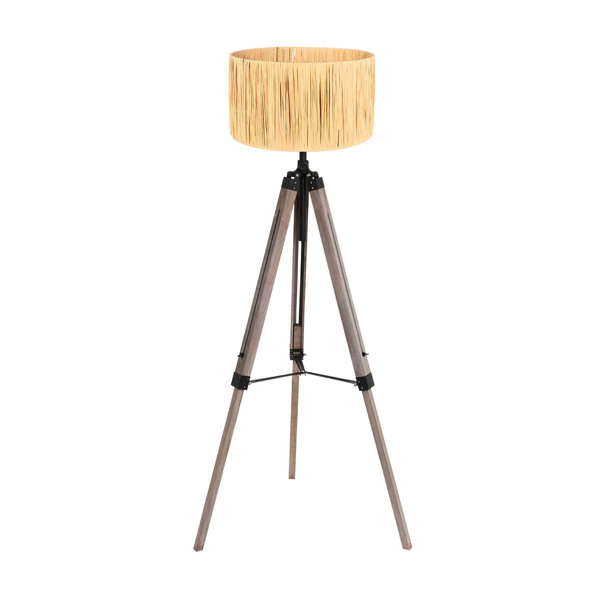 Vloerlamp Triek retro Hout