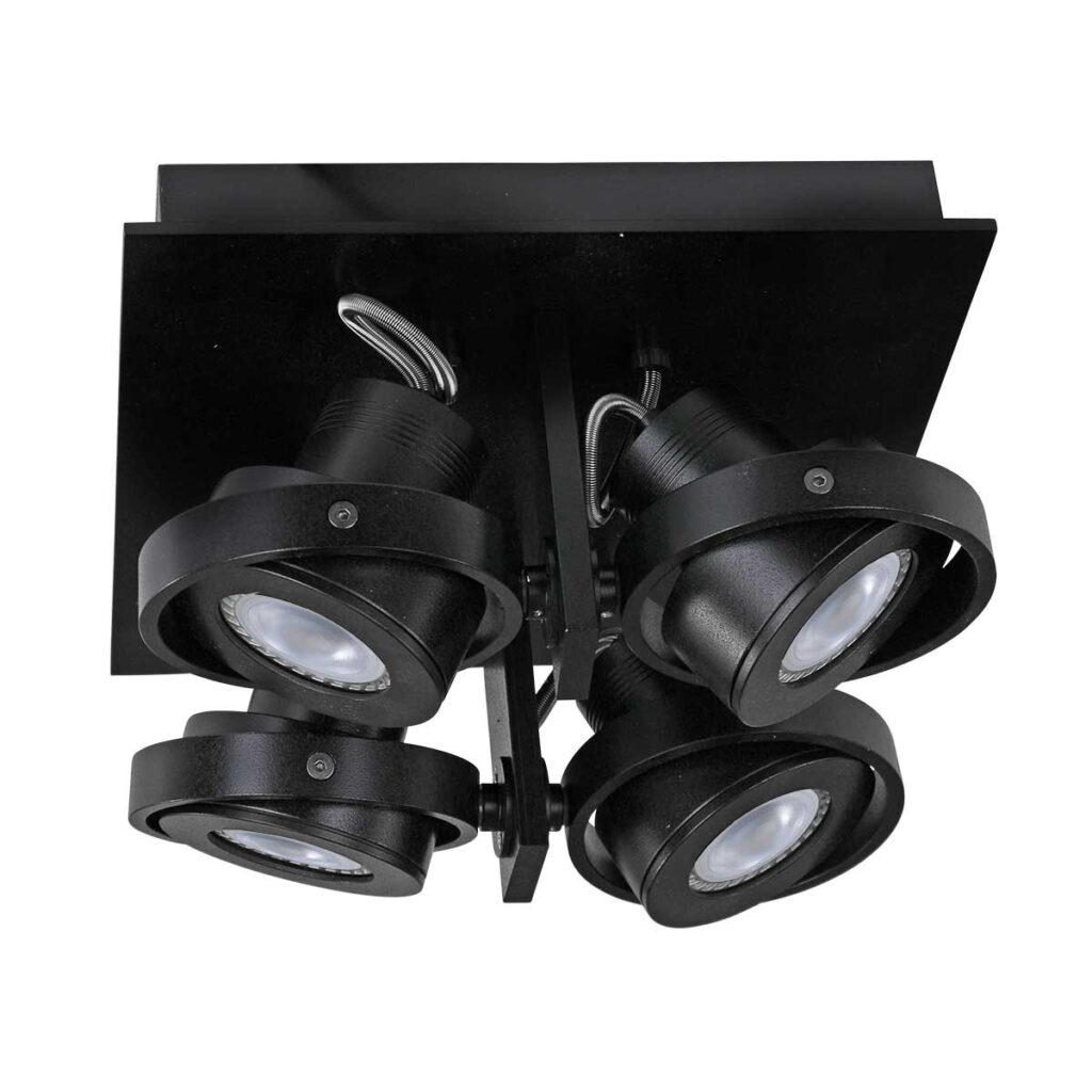 Spot Isa Modern 4 lichtpunten Zwart
