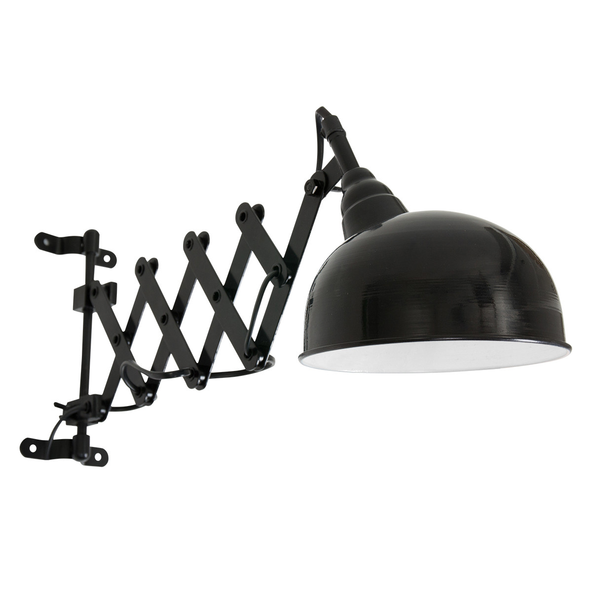 Wandlamp Sven industrieel Zwart