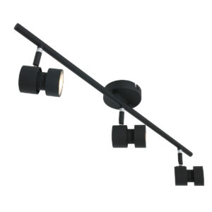 Moderne Opbouwspot Nova Zwart 3-lichts