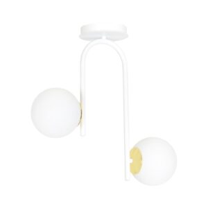 Plafondlamp Berta Modern 2 lichtpunten Wit