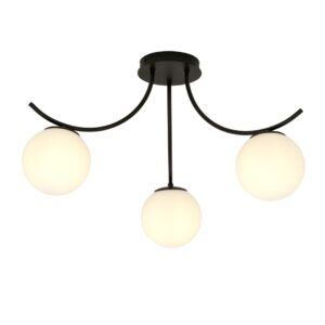 Plafondlamp Luna Modern 3 lichtpunten Zwart