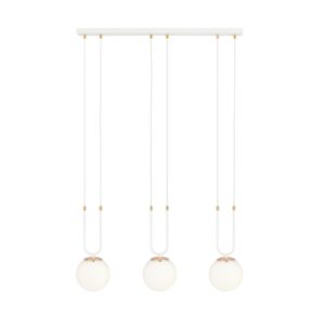 Hanglamp Sara retro 3 lichtpunten Wit