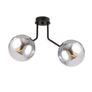 Plafondlamp Noelia landelijk 2 lichtpunten Zwart