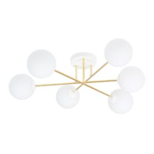 Plafondlamp Isaac Modern 6 lichtpunten Wit