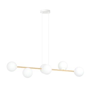 Hanglamp Nina Modern 6 lichtpunten Wit