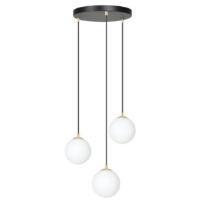 Hanglamp Aria retro 3 lichtpunten Zwart