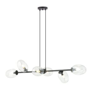 Hanglamp Lidia Modern 6 lichtpunten Zwart