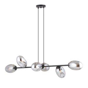 Hanglamp Lidia Modern 6 lichtpunten Zwart