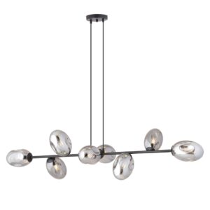 Hanglamp Lidia Modern 8 lichtpunten Zwart
